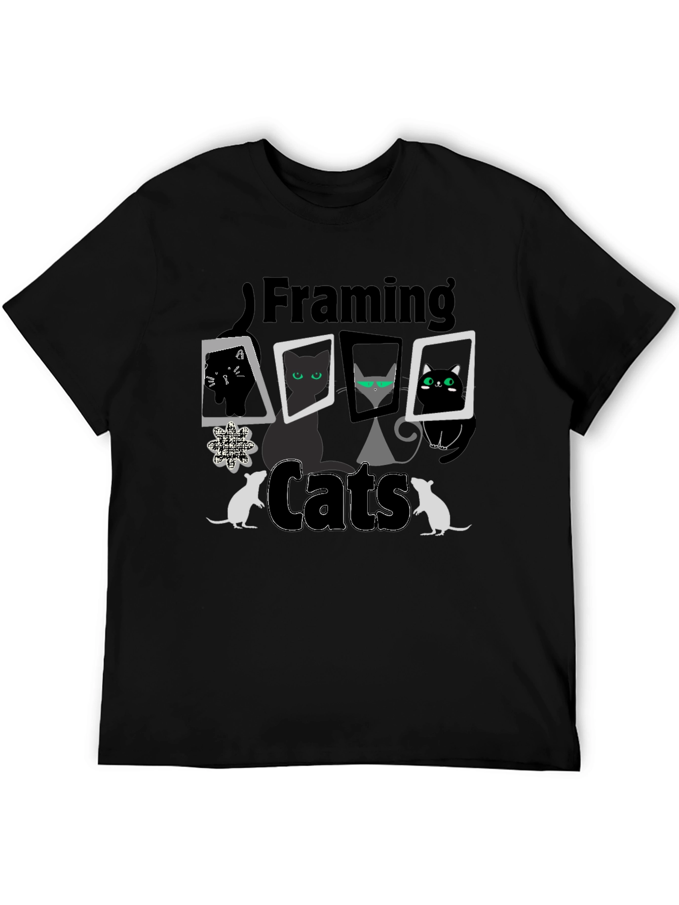 Framing Cats T-Shirt - Unique Cat Lover Design
