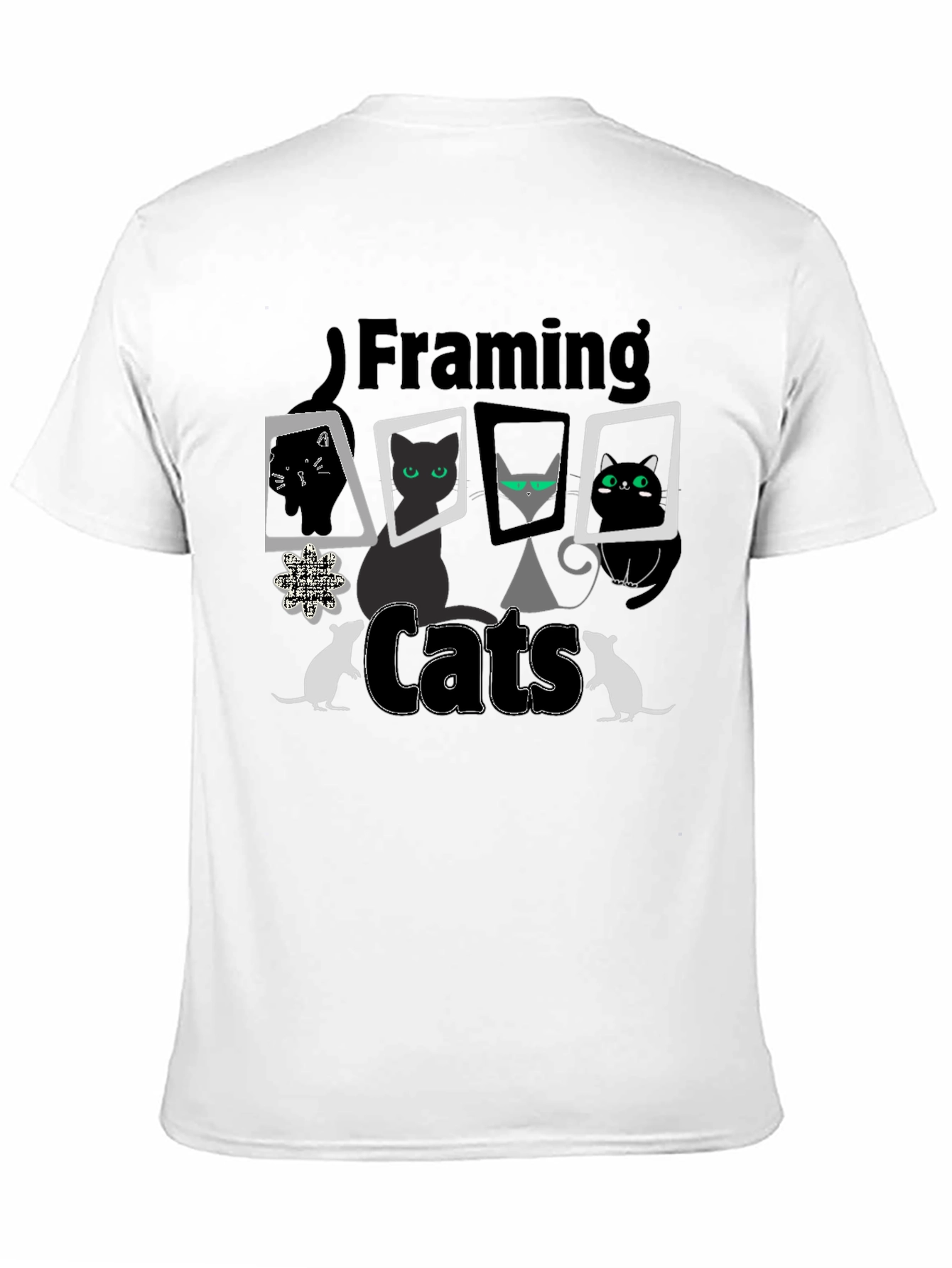 Framing Cats T-Shirt - Unique Cat Lover Design