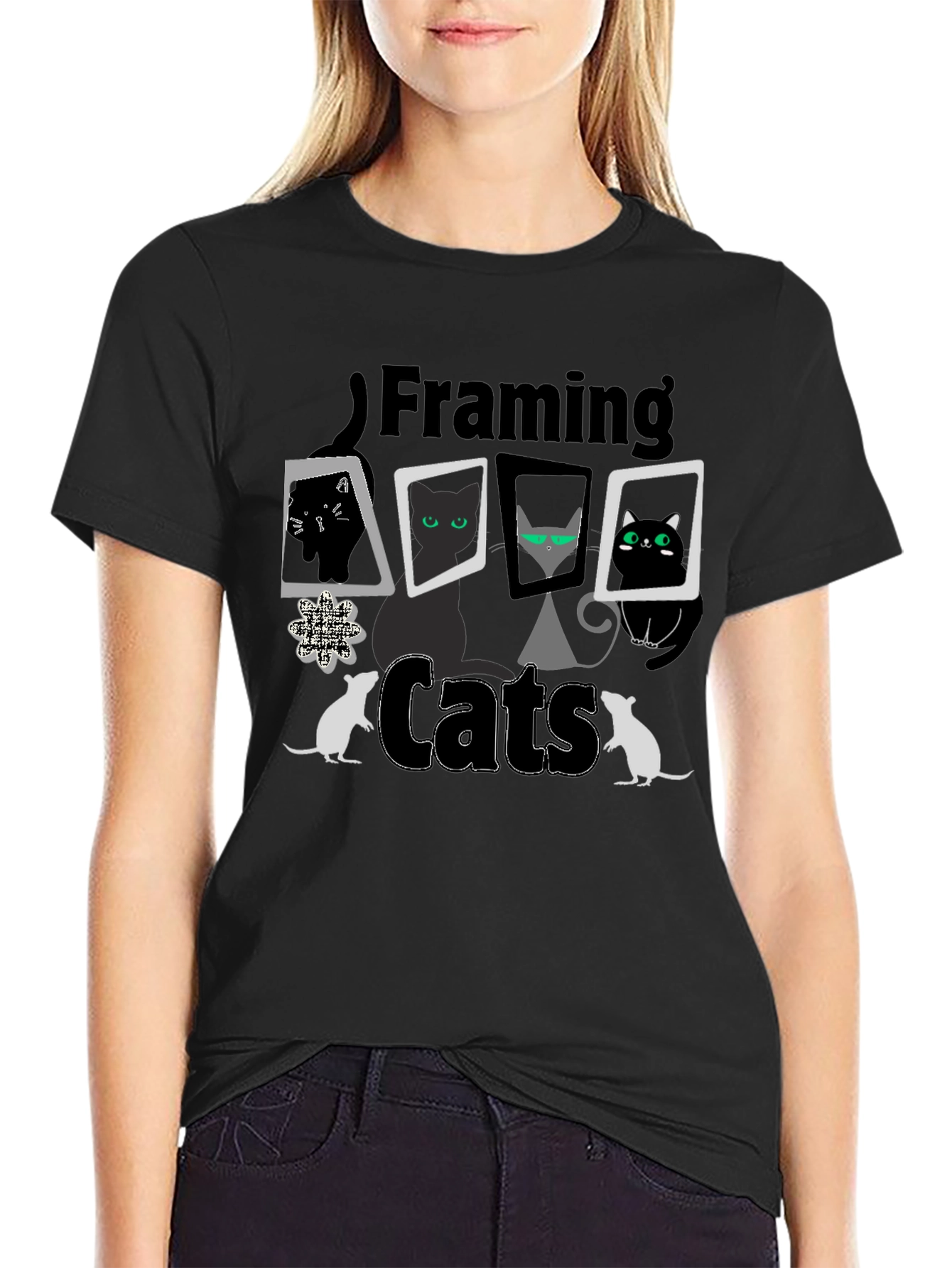 Framing Cats T-Shirt - Unique Cat Lover Design