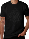Mandala Graphic Tee - Black Casual Shirt