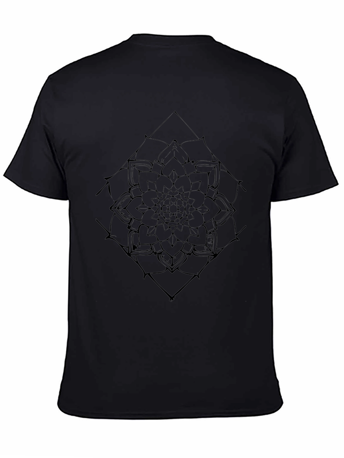 Mandala Graphic Tee - Black Casual Shirt
