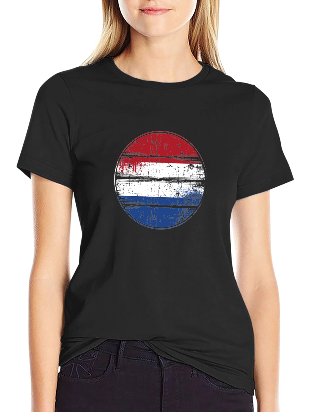 Distressed Netherlands Flag Graphic Tee