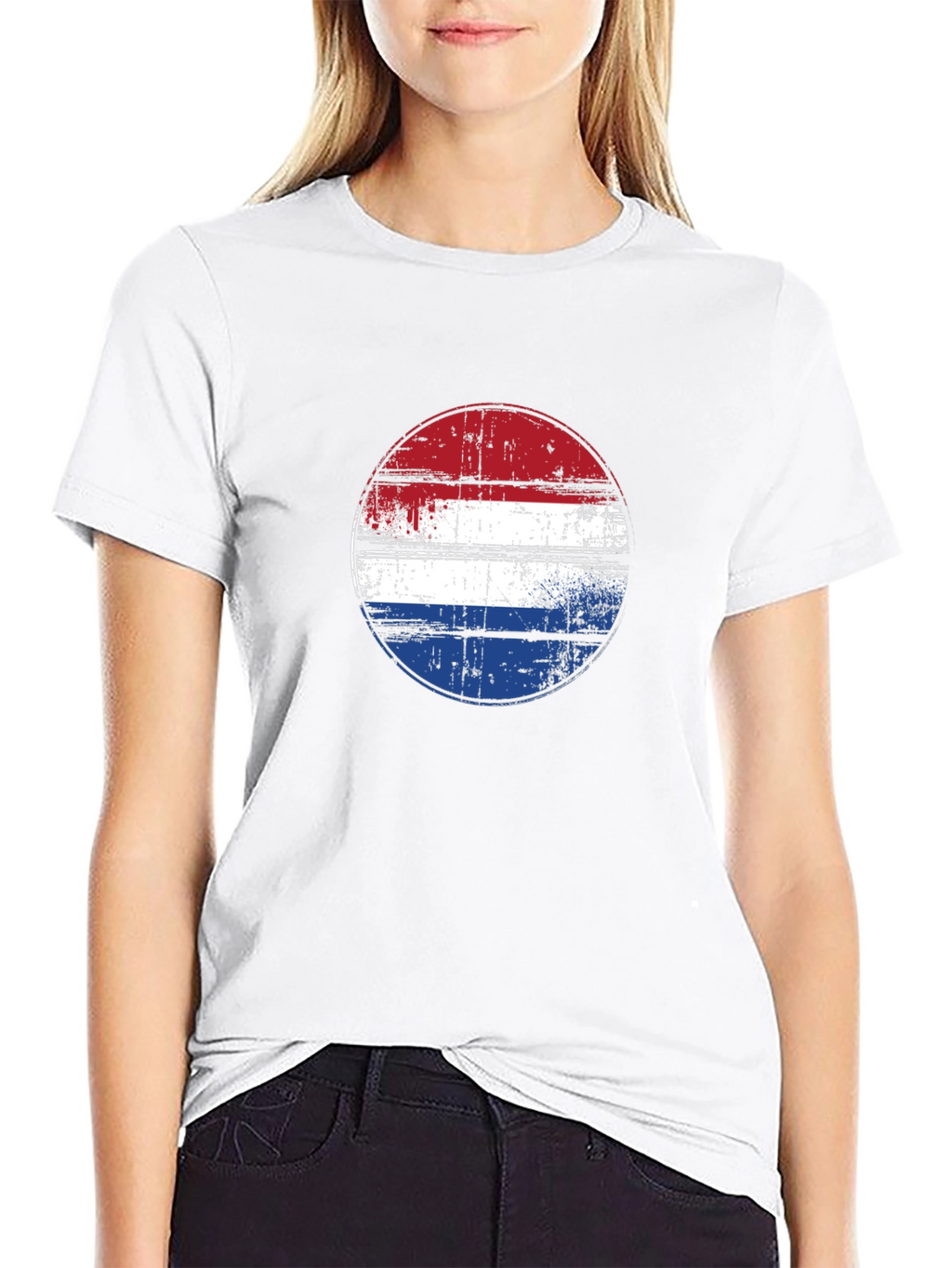 Distressed Netherlands Flag Graphic Tee