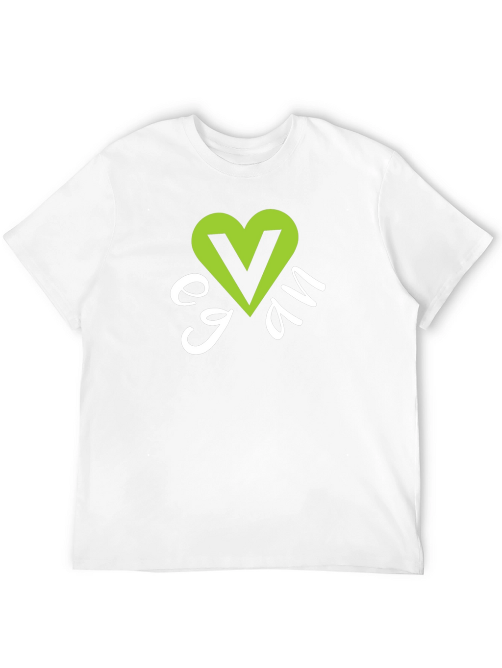 Vegan Heart Graphic T-Shirt - Black