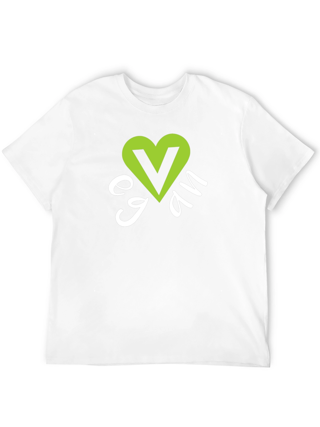 Vegan Heart Graphic T-Shirt - Black
