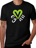 Vegan Heart Graphic T-Shirt - Black