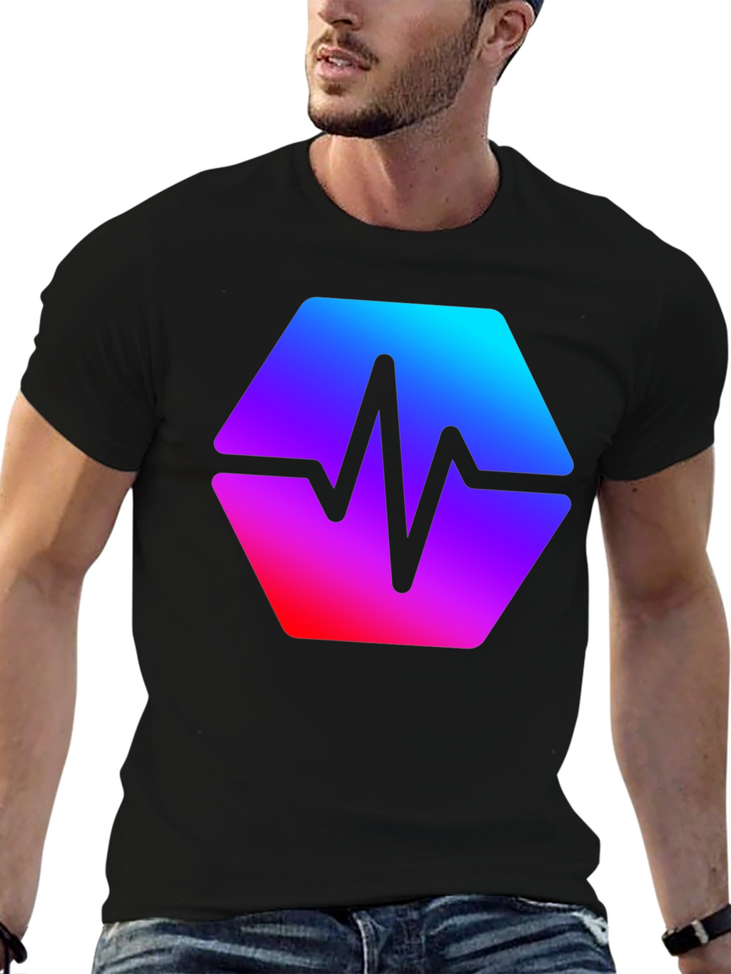 Hex Pulse Graphic T-Shirt - Modern Style