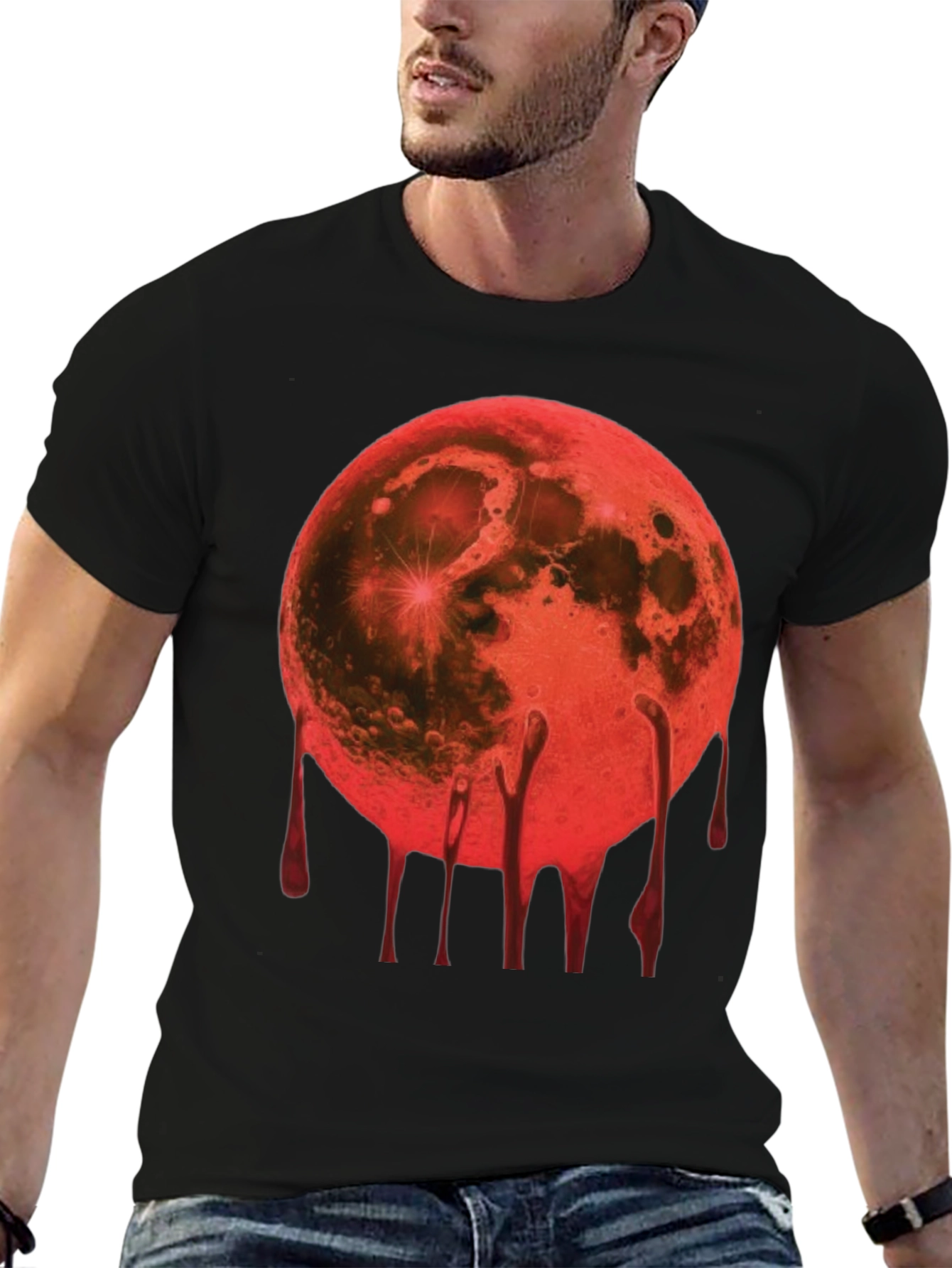 Blood Moon Graphic Tee - Mens Black T-Shirt