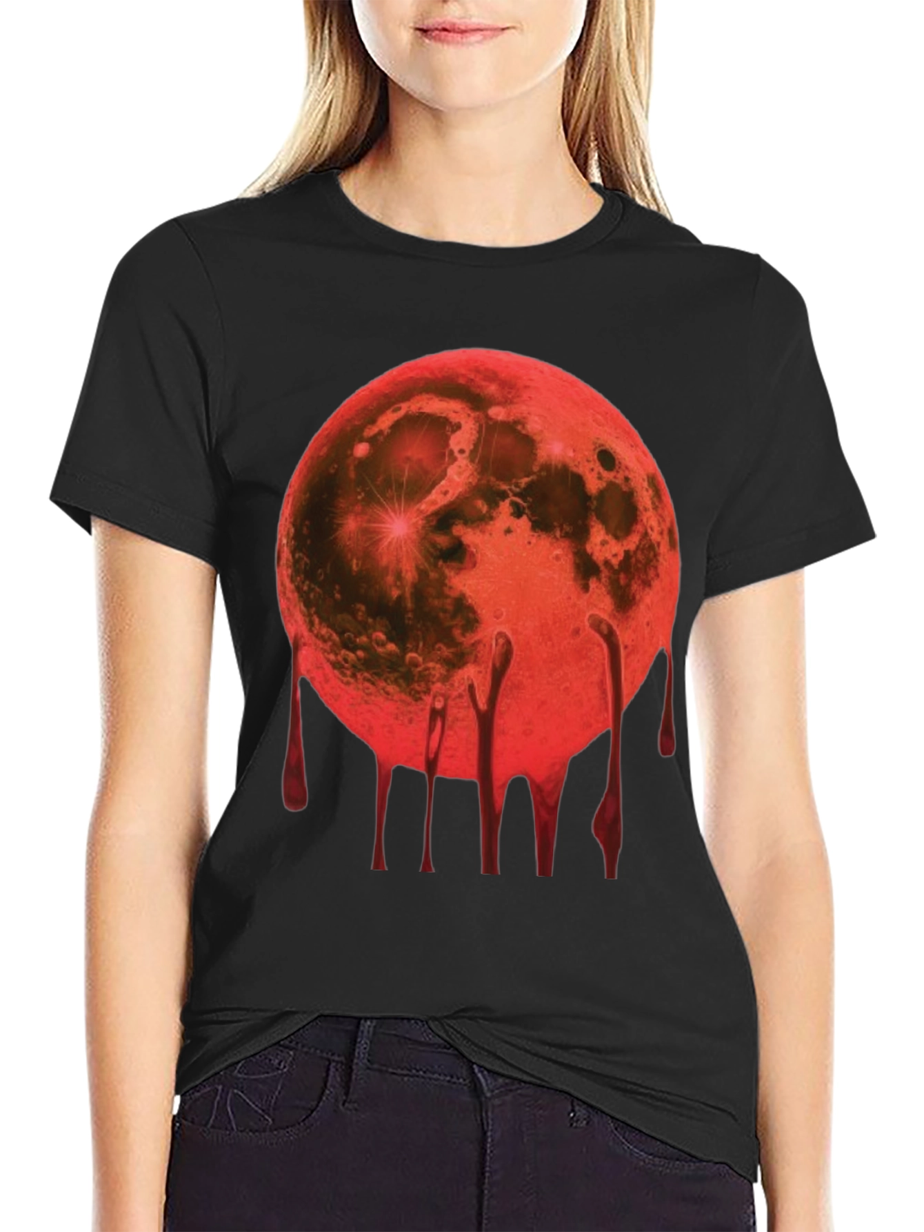 Blood Moon Graphic Tee - Mens Black T-Shirt