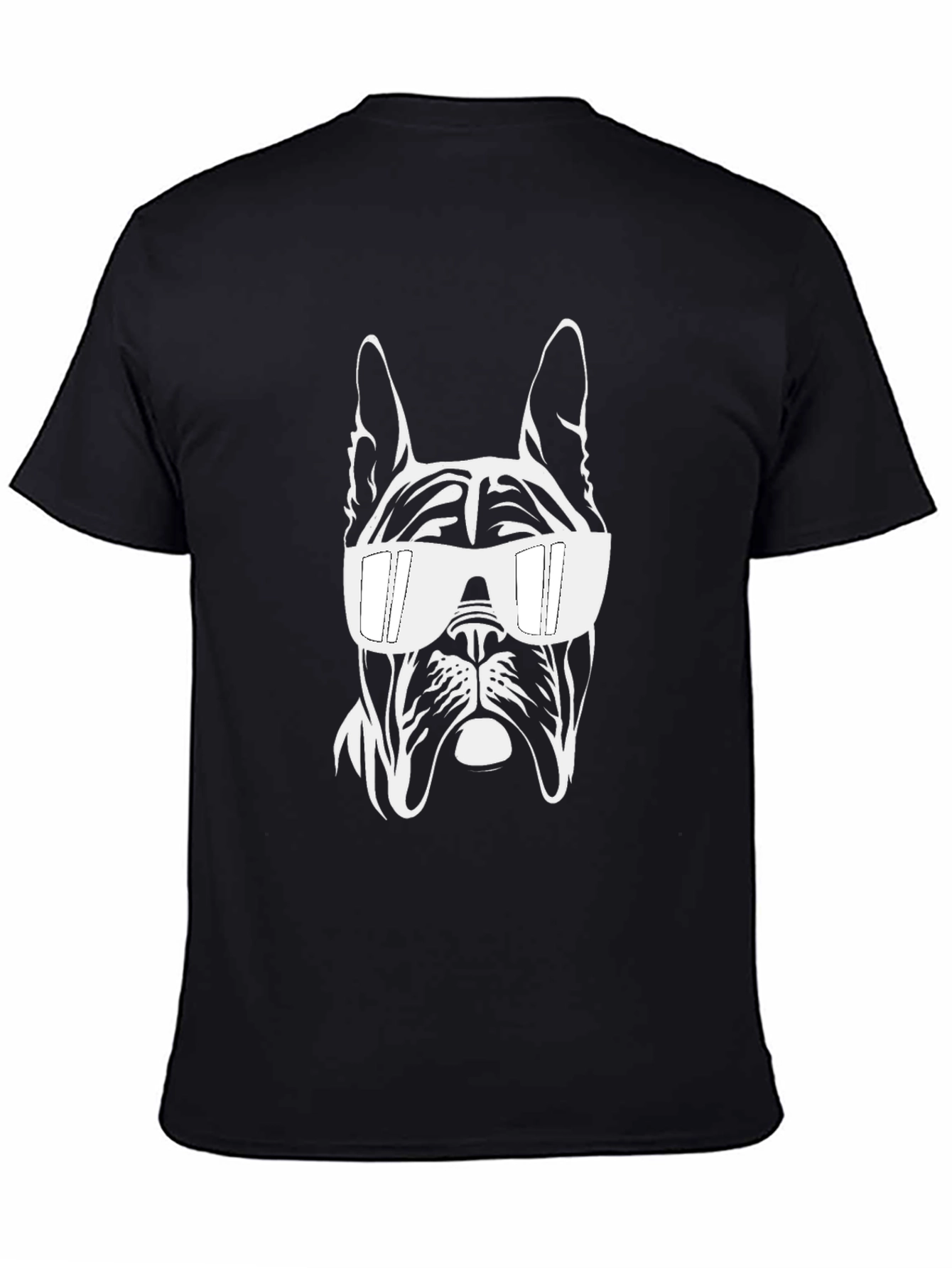 Cool Dog Graphic Tee - Black Cotton Blend