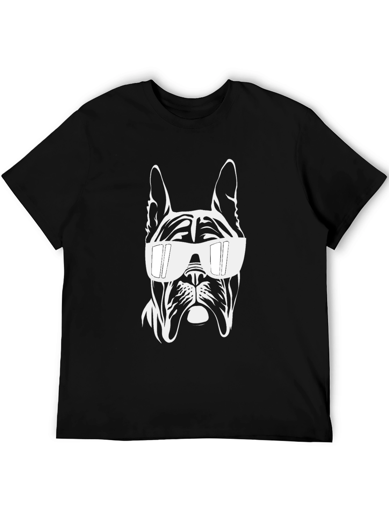 Cool Dog Graphic Tee - Black Cotton Blend