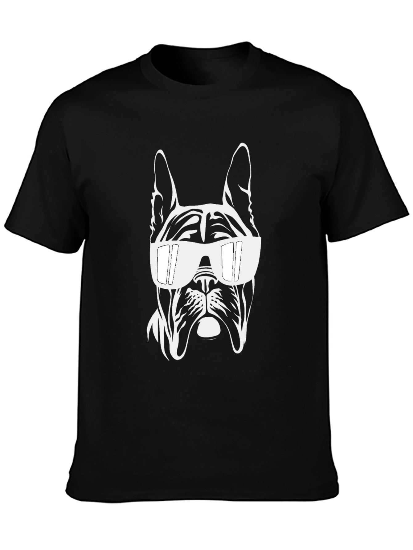 Cool Dog Graphic Tee - Black Cotton Blend