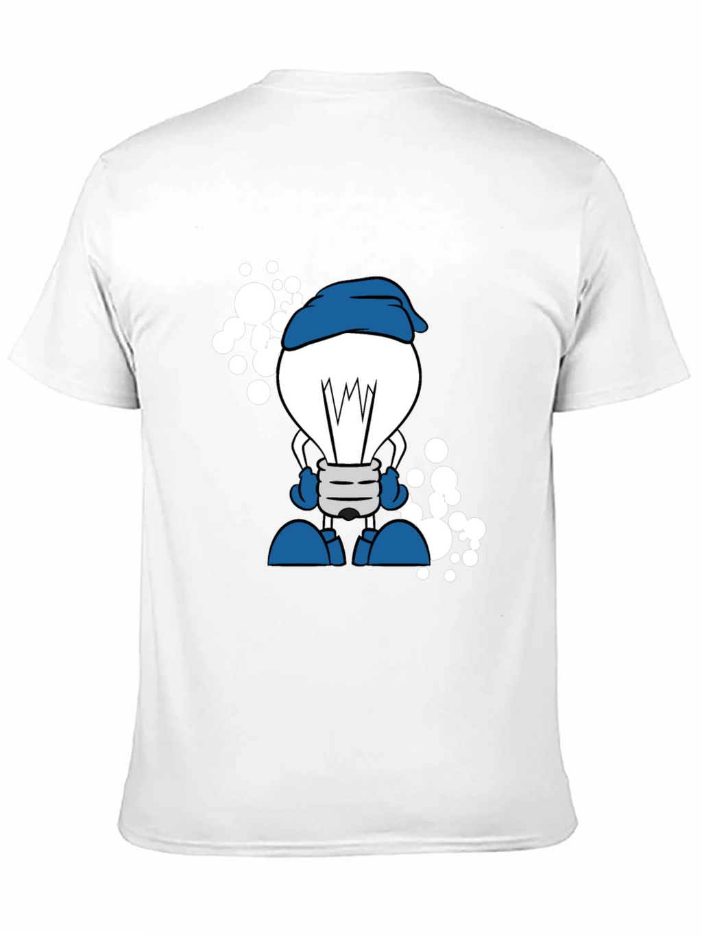 Cartoon Lightbulb Black T-Shirt