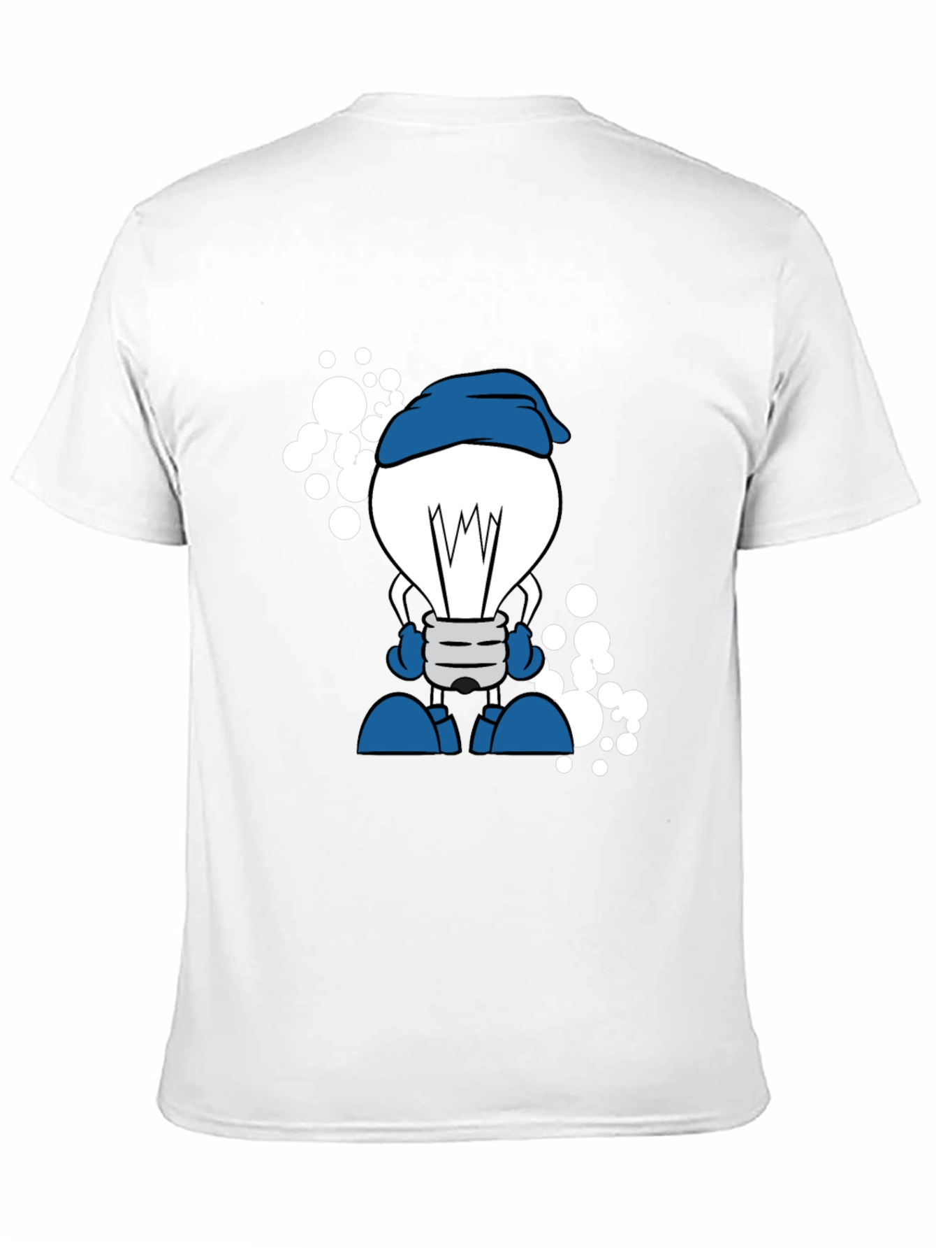 Cartoon Lightbulb Black T-Shirt