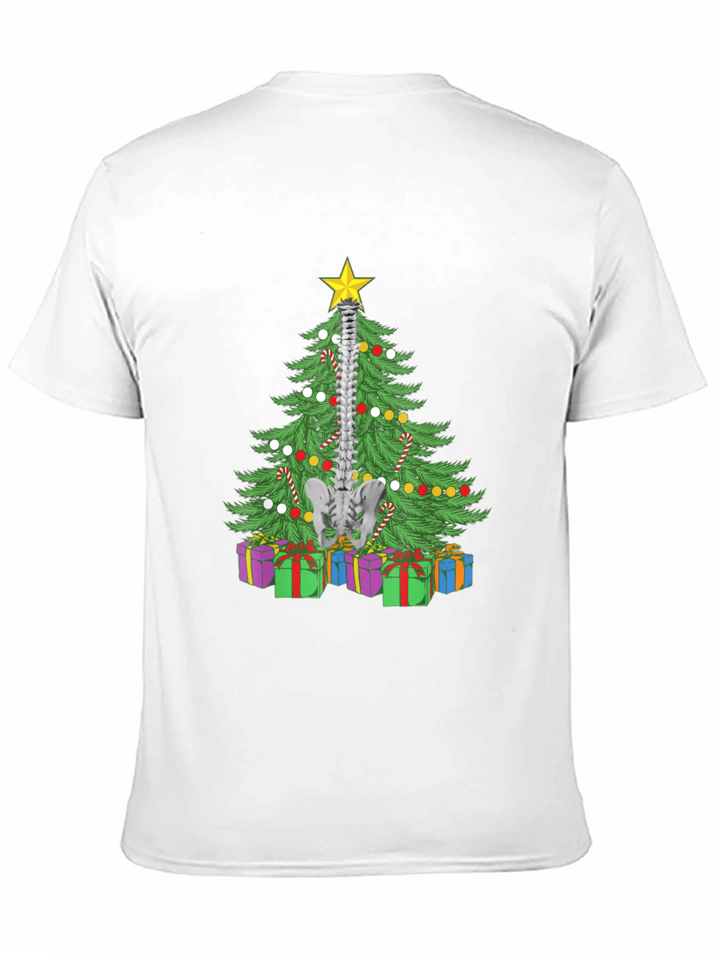 Chiropractor Christmas Tree Black T-Shirt