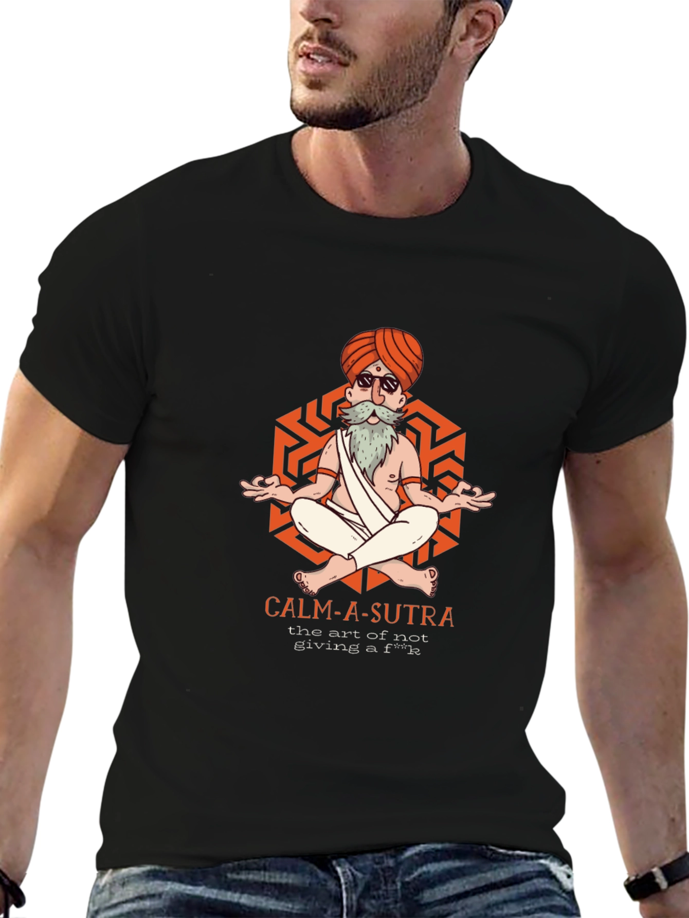 Calm-A-Sutra Graphic T-Shirt - Yoga Meditation Humor
