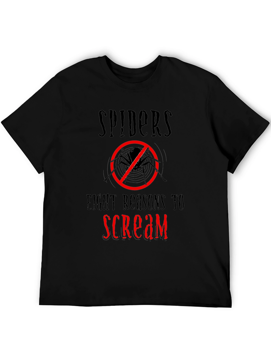 Spiders Eight Reasons to Scream Graphic Tee