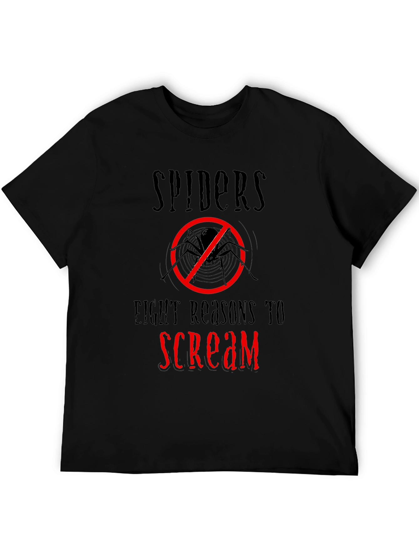 Spiders Eight Reasons to Scream Graphic Tee