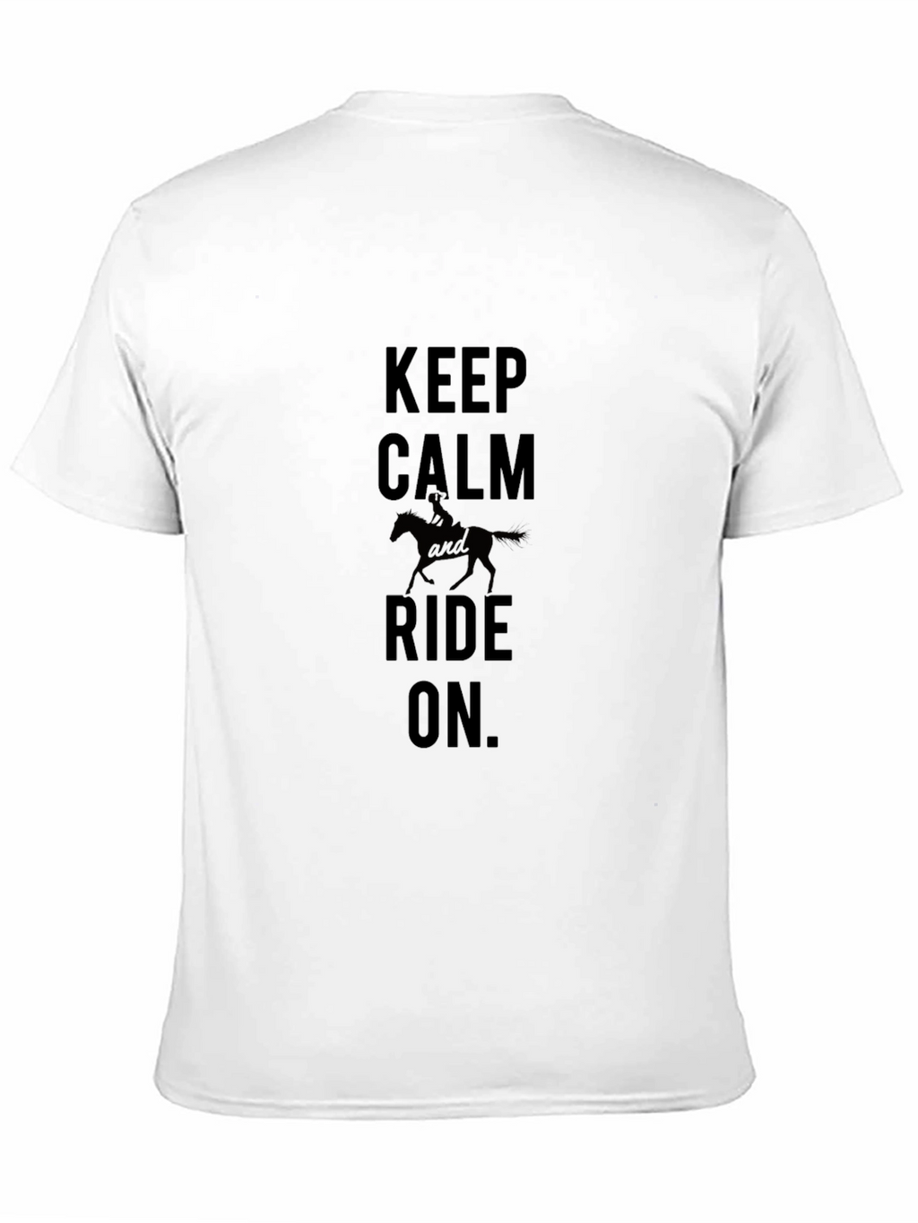 Keep Calm and Ride On Black Graphic Tee