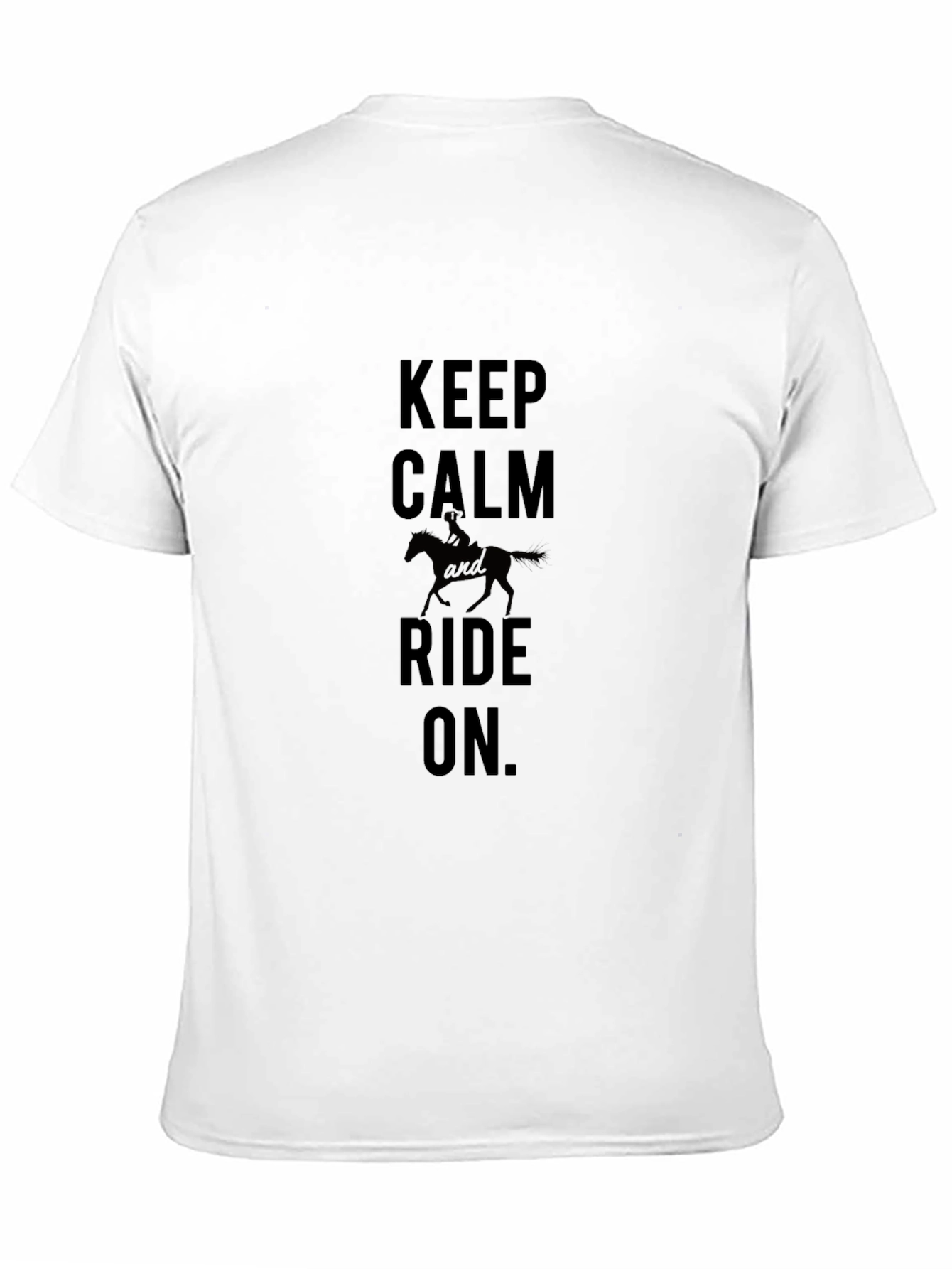 Keep Calm and Ride On Black Graphic Tee