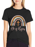 He is Risen Easter Rainbow T-Shirt