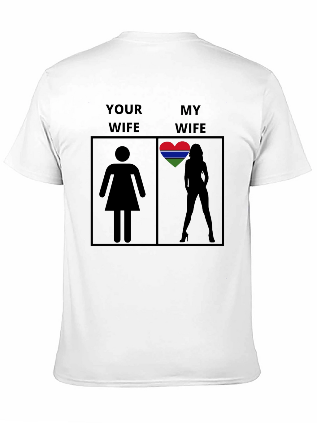 My Wife Gambia Flag Heart Novelty T-Shirt