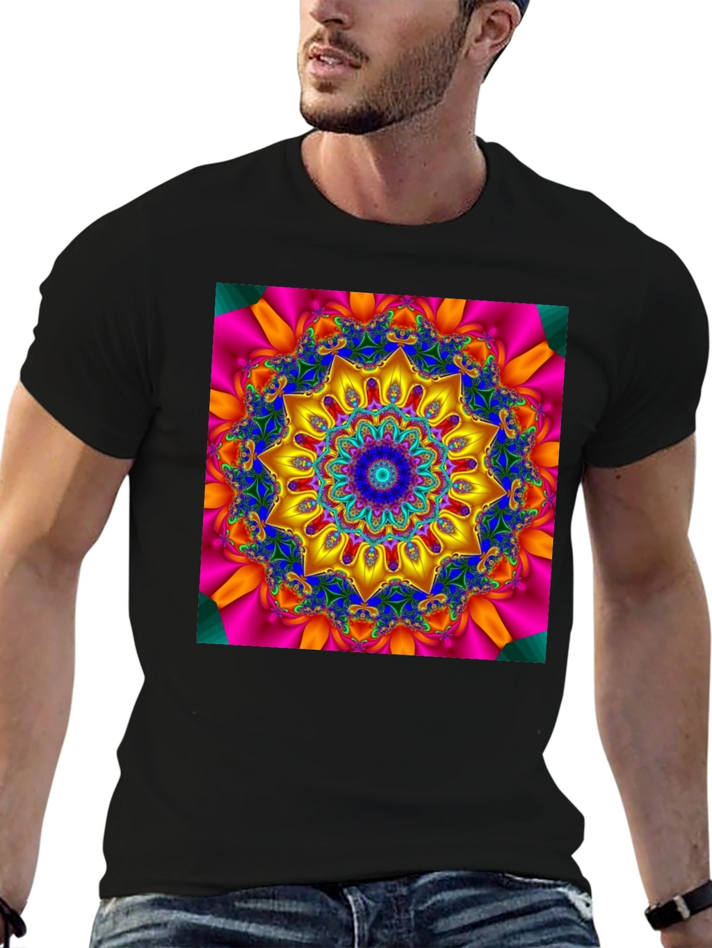 Kaleidoscope Mandala T-Shirt - Vivid Geometric Design