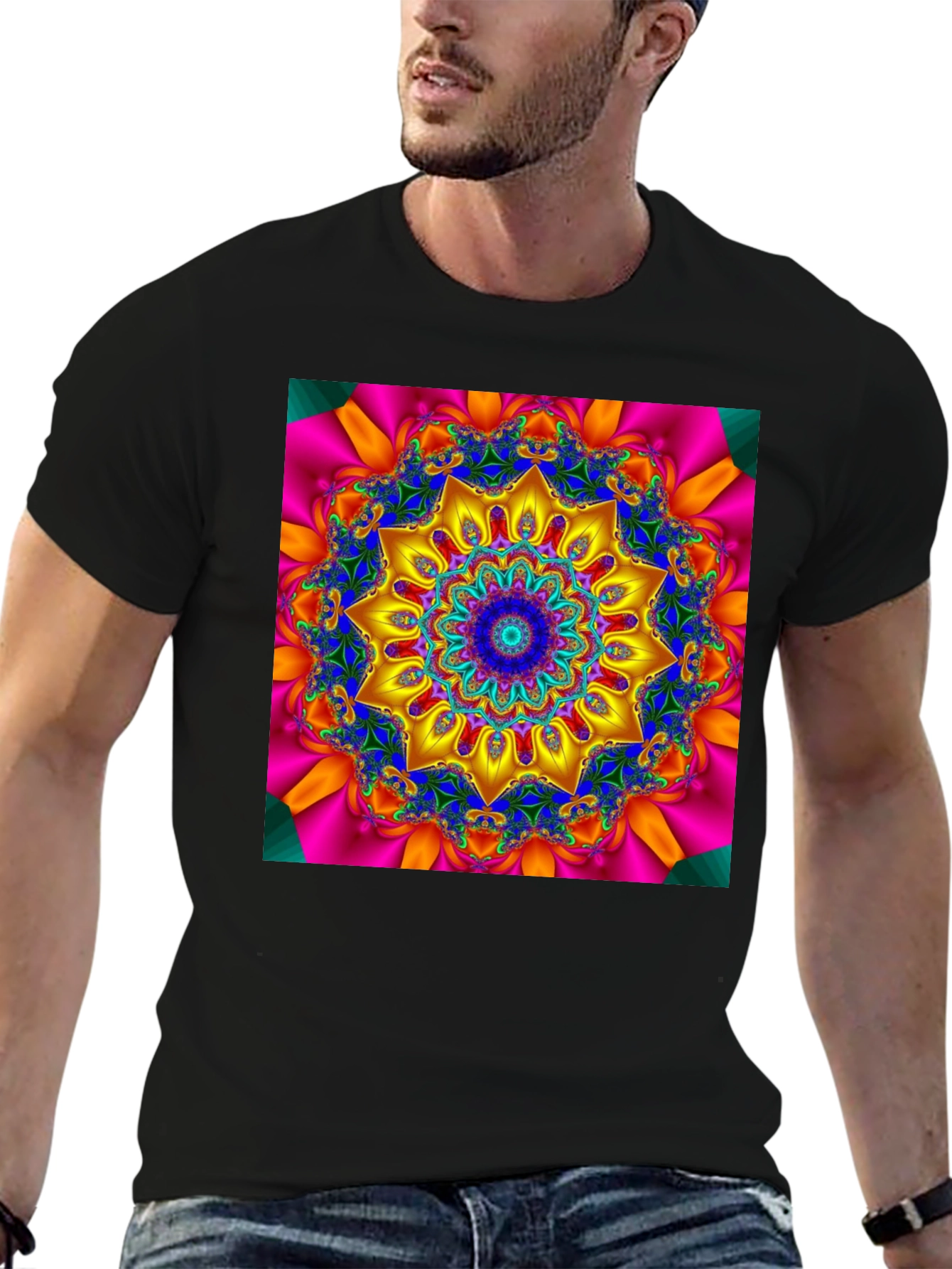 Kaleidoscope Mandala T-Shirt - Vivid Geometric Design