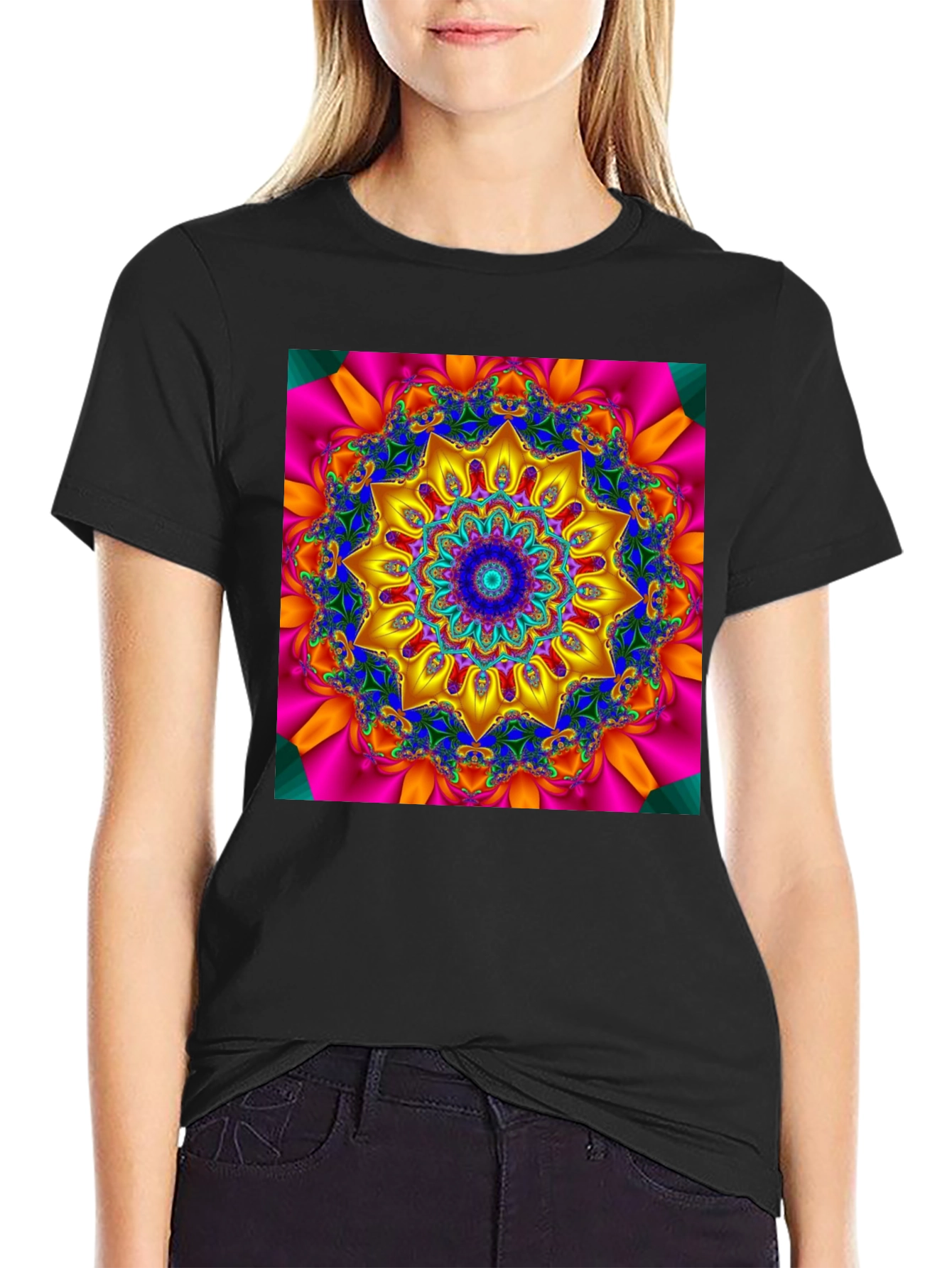 Kaleidoscope Mandala T-Shirt - Vivid Geometric Design