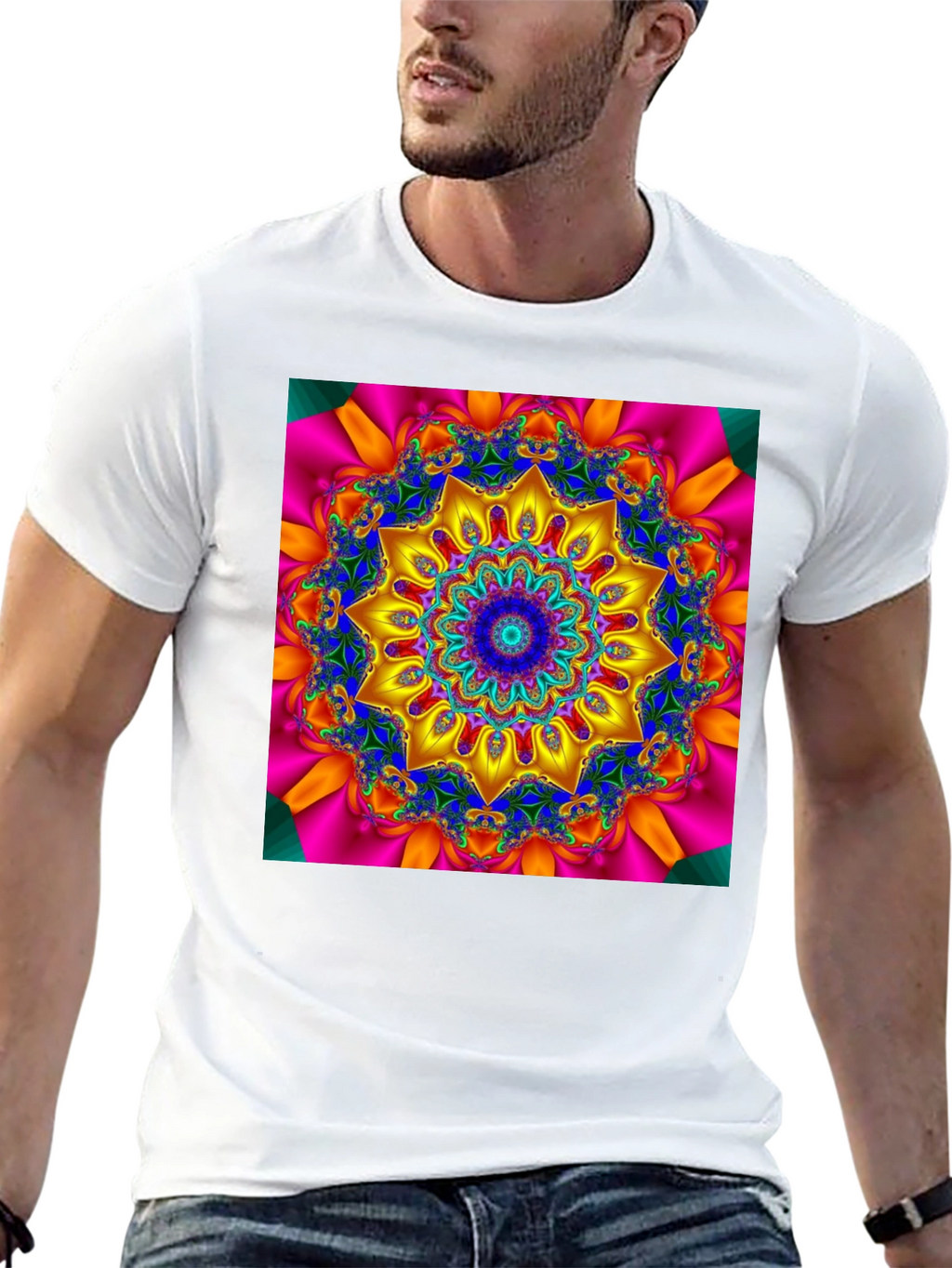 Kaleidoscope Mandala T-Shirt - Vivid Geometric Design