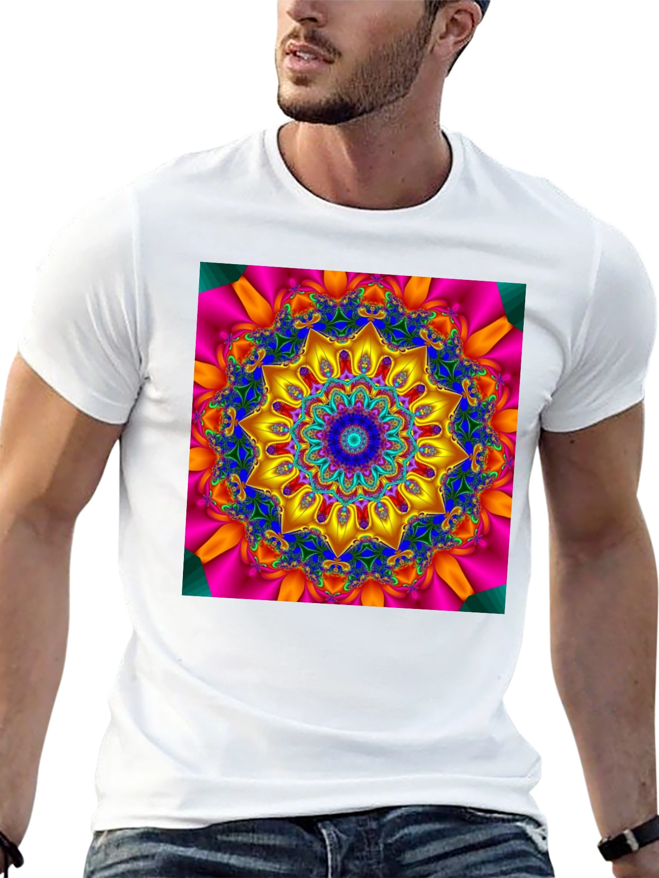 Kaleidoscope Mandala T-Shirt - Vivid Geometric Design