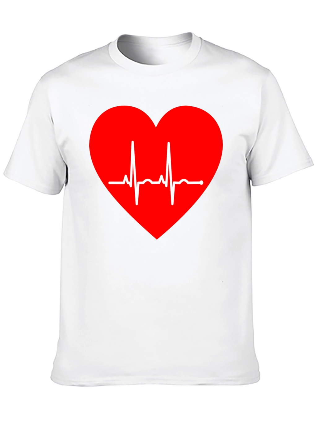 Heartbeat Graphic Tee - Stylish Black T-Shirt