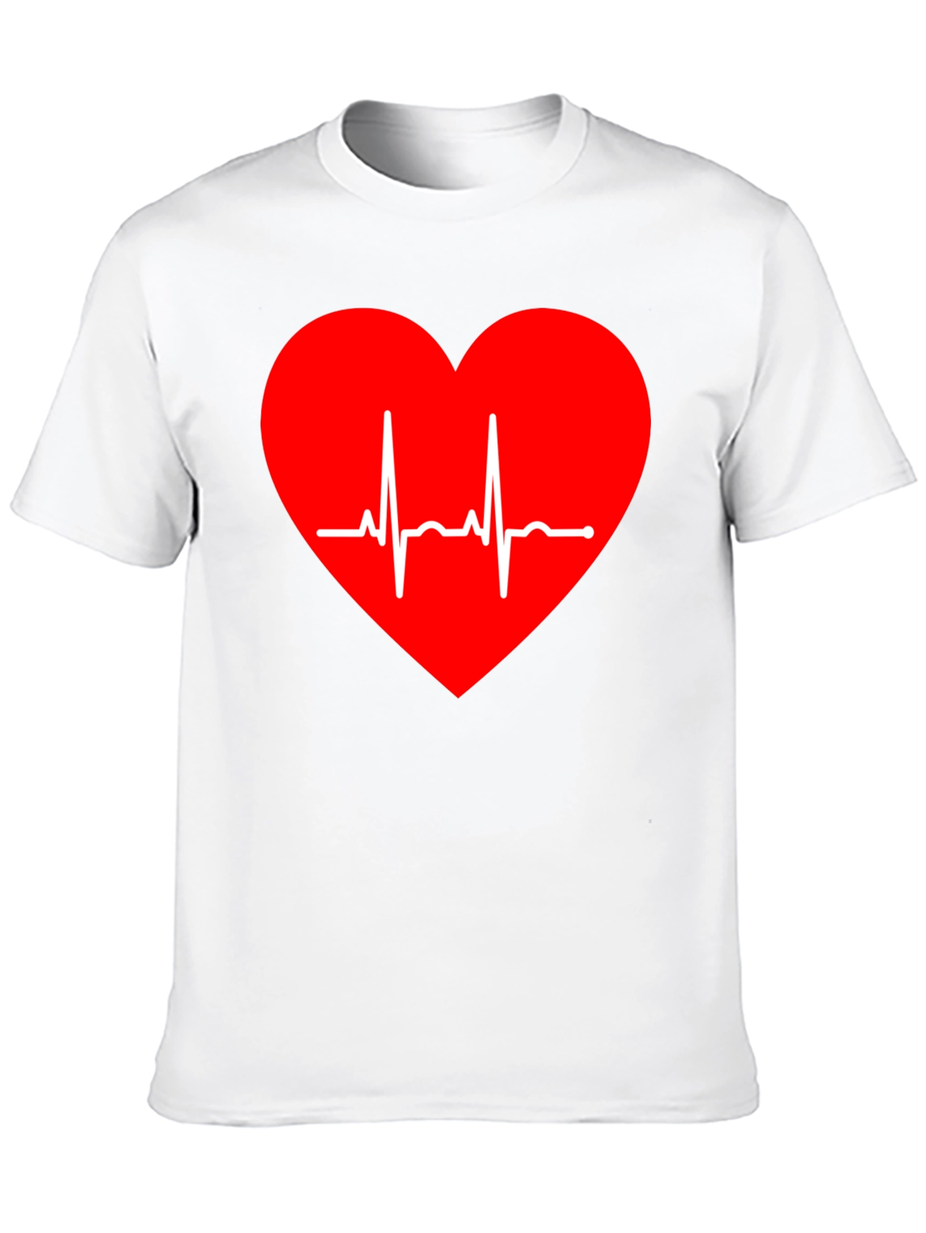 Heartbeat Graphic Tee - Stylish Black T-Shirt