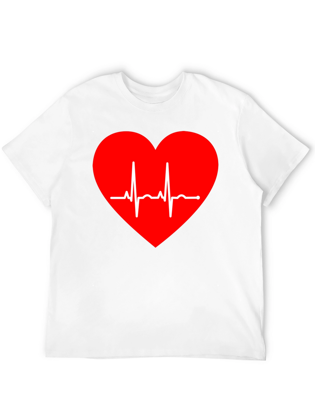 Heartbeat Graphic Tee - Stylish Black T-Shirt