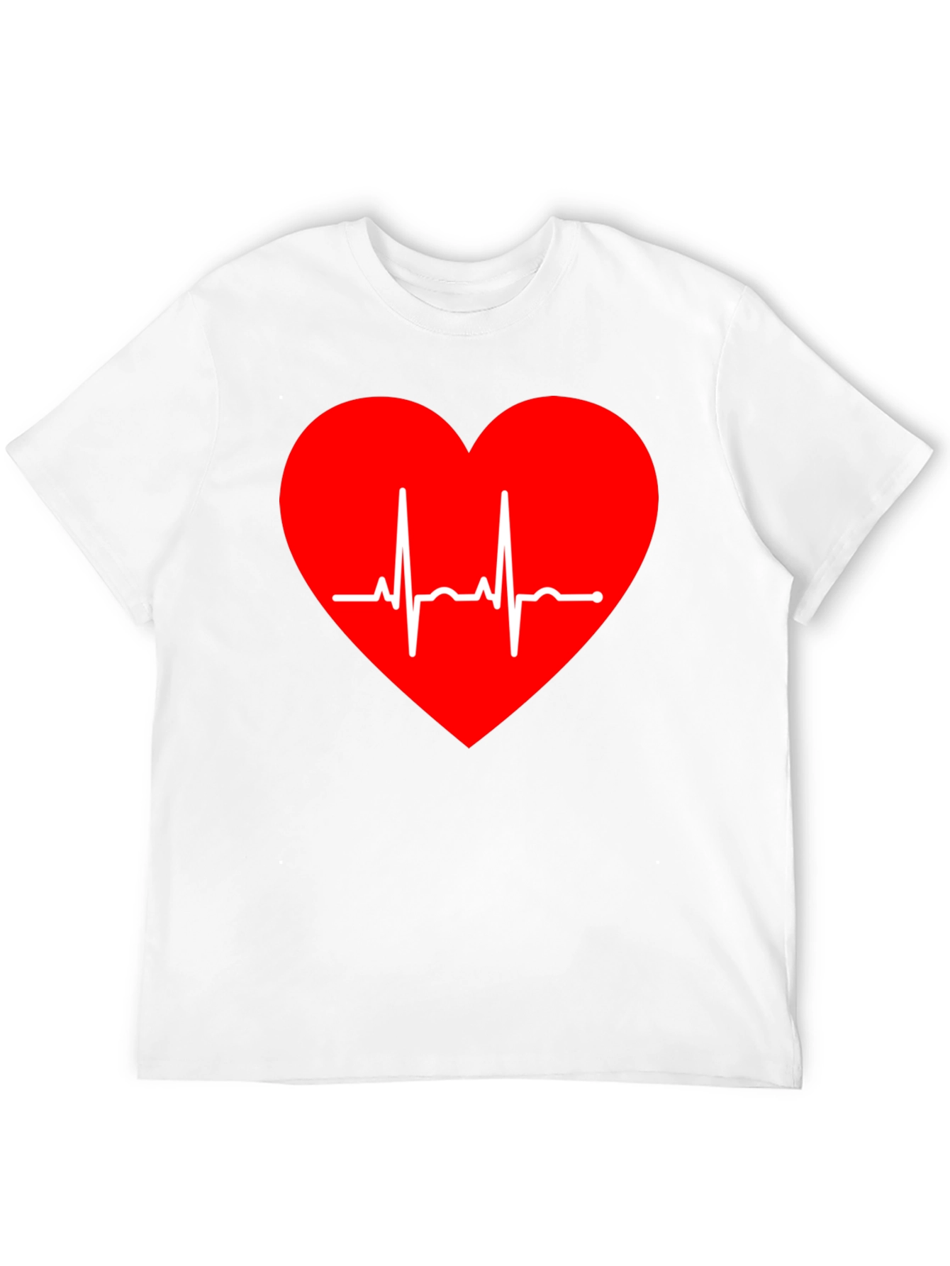 Heartbeat Graphic Tee - Stylish Black T-Shirt