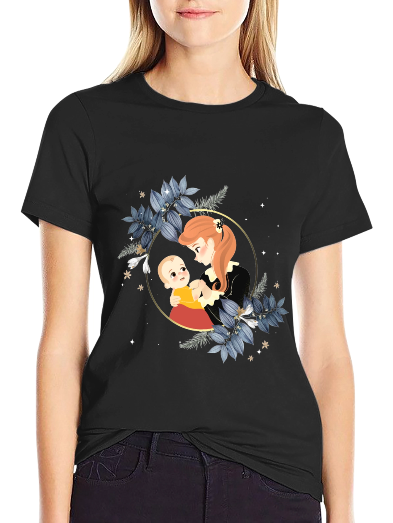 Mother & Baby Graphic Tee - Stylish Comfort