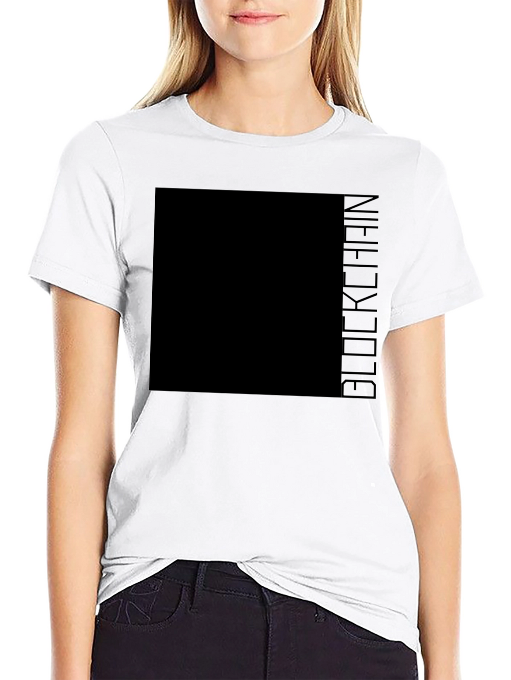 Blockchain Graphic Tee - Modern Crypto Enthusiast Apparel