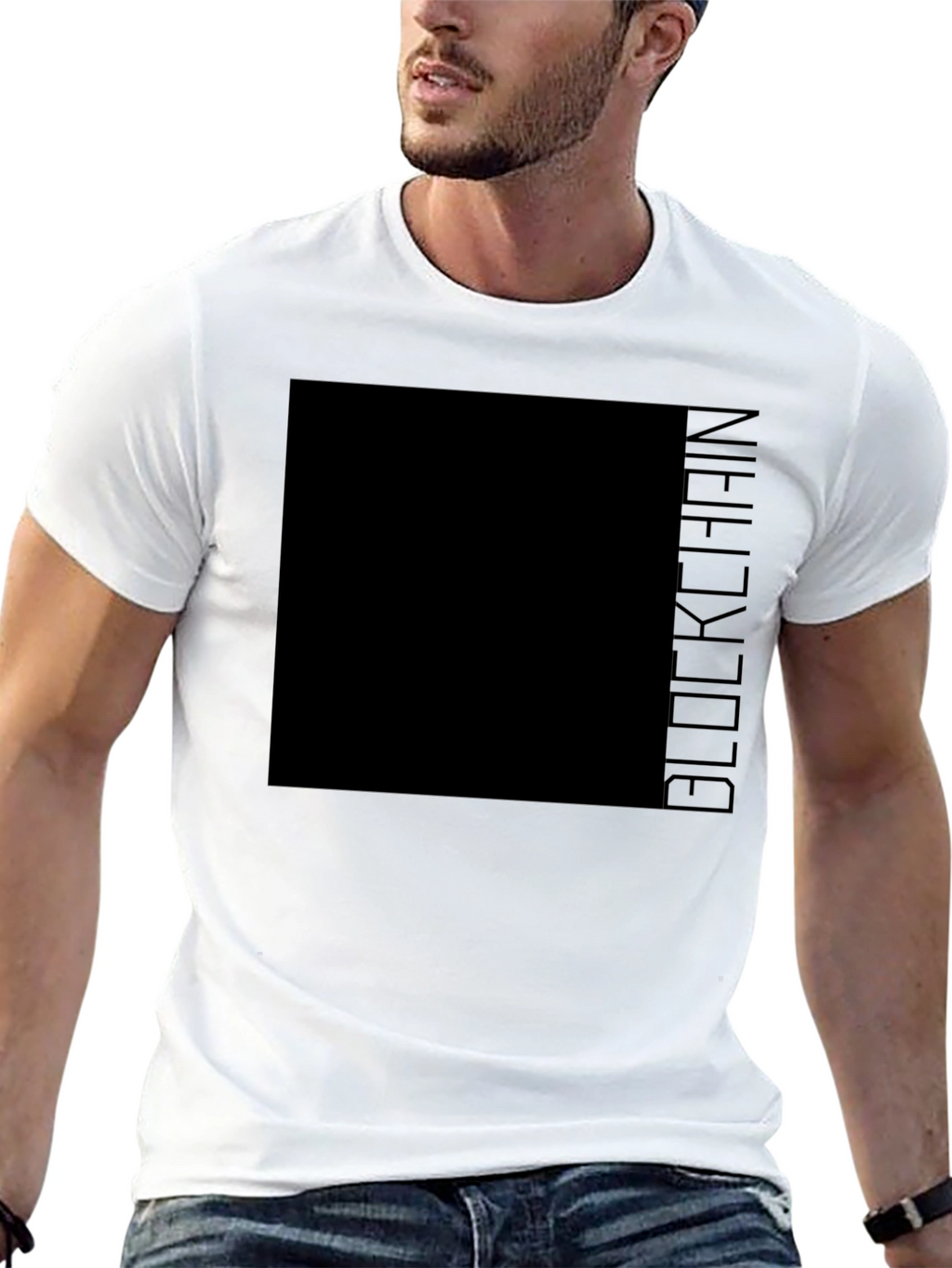 Blockchain Graphic Tee - Modern Crypto Enthusiast Apparel