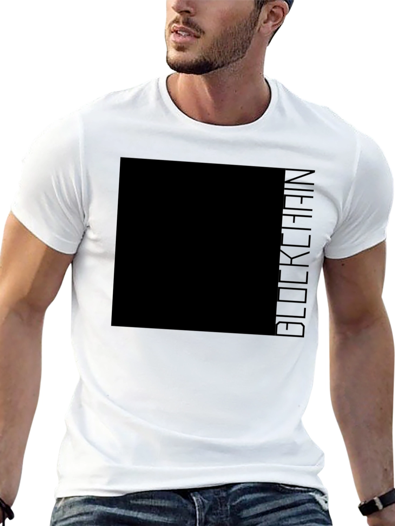 Blockchain Graphic Tee - Modern Crypto Enthusiast Apparel