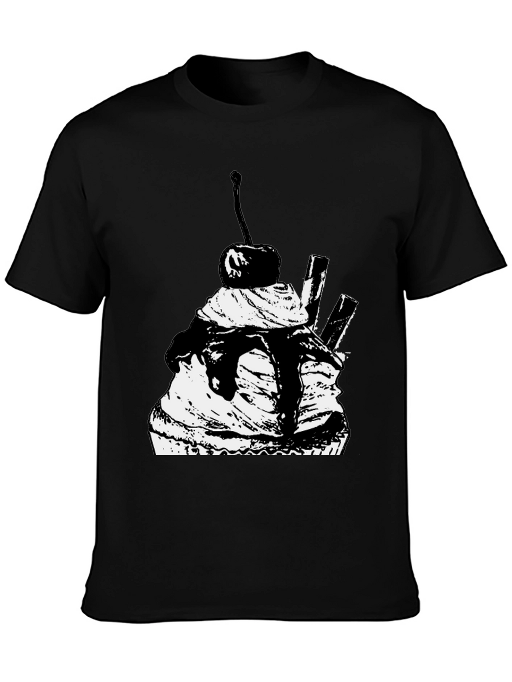 Cupcake Graphic Black T-Shirt