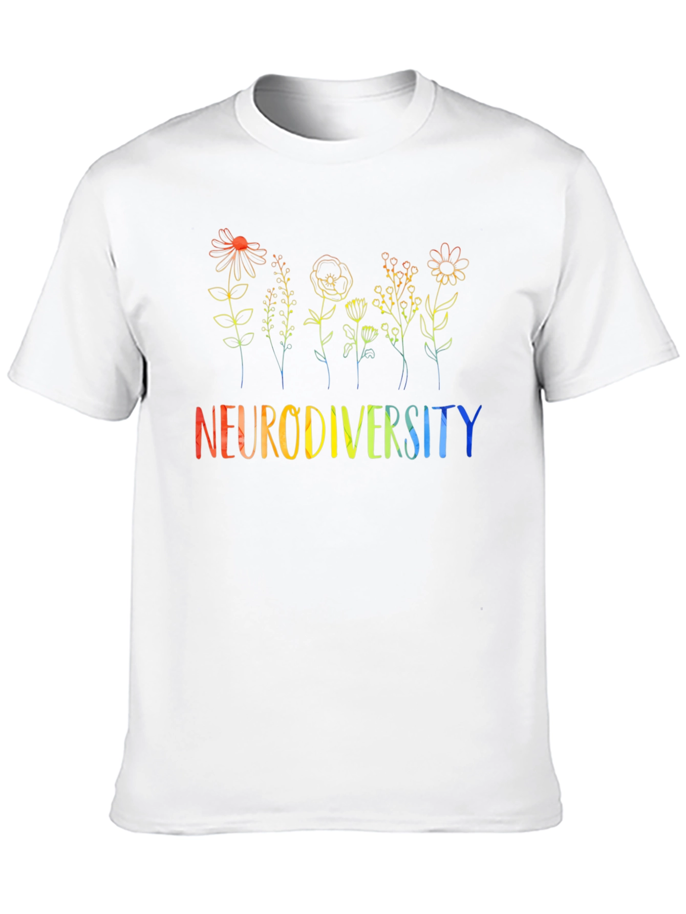 Neurodiversity Flower Graphic Tee - Black