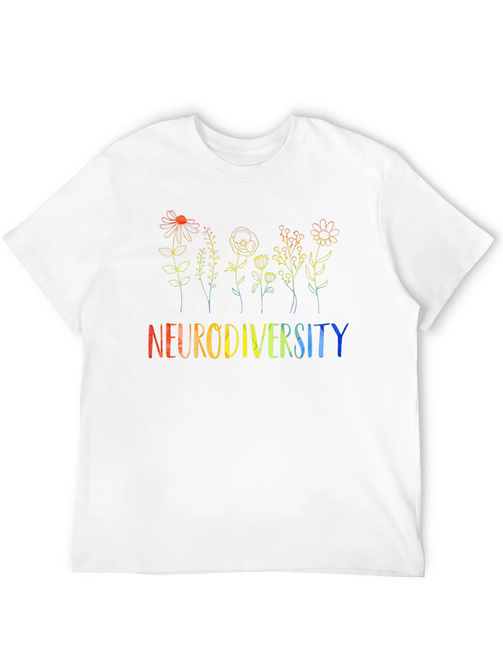 Neurodiversity Flower Graphic Tee - Black