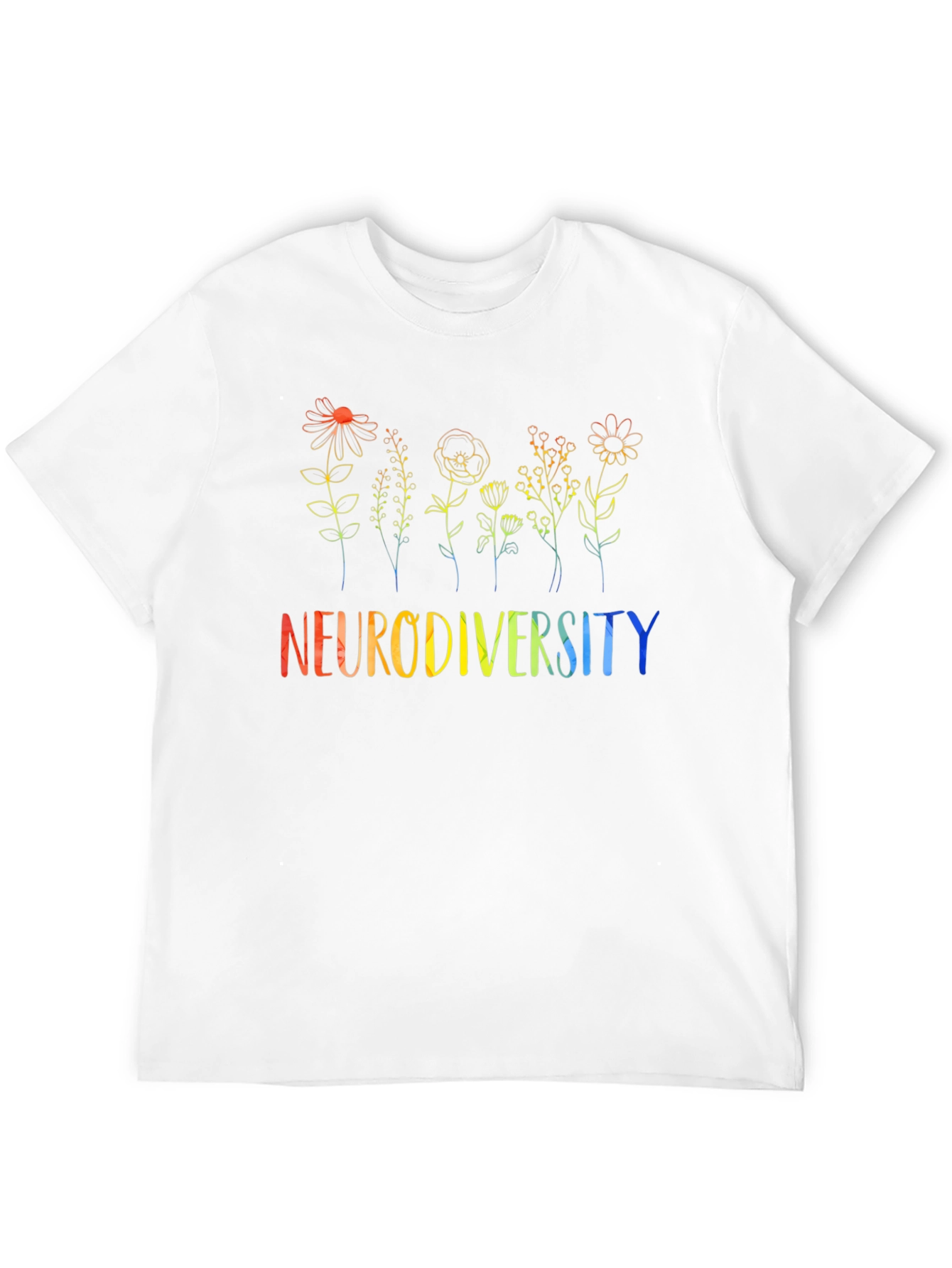Neurodiversity Flower Graphic Tee - Black
