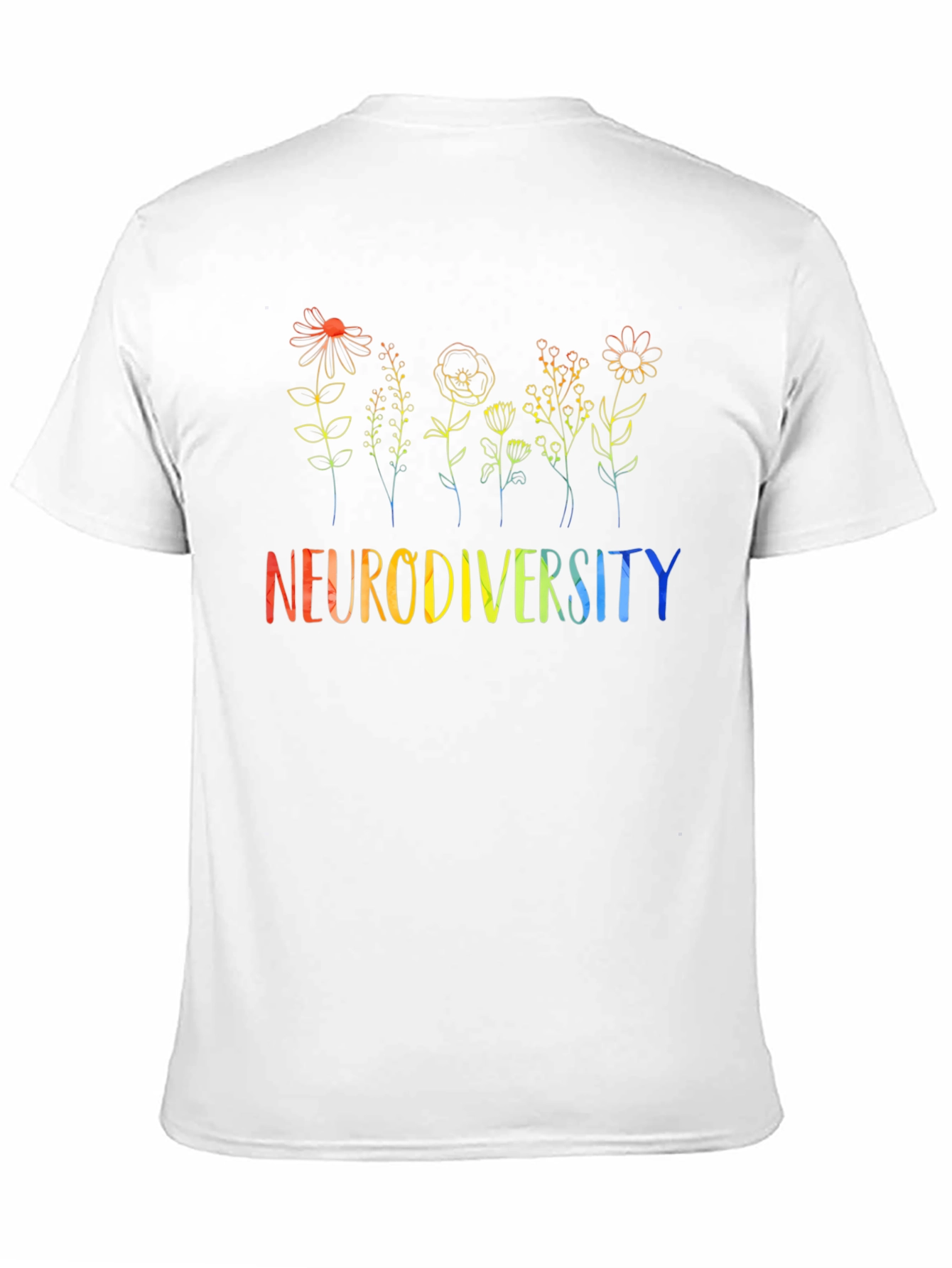 Neurodiversity Flower Graphic Tee - Black