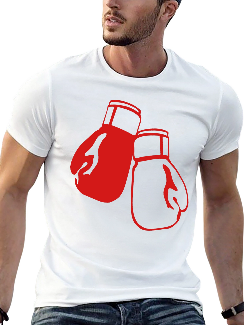 Boxing Gloves Graphic T-Shirt - Black