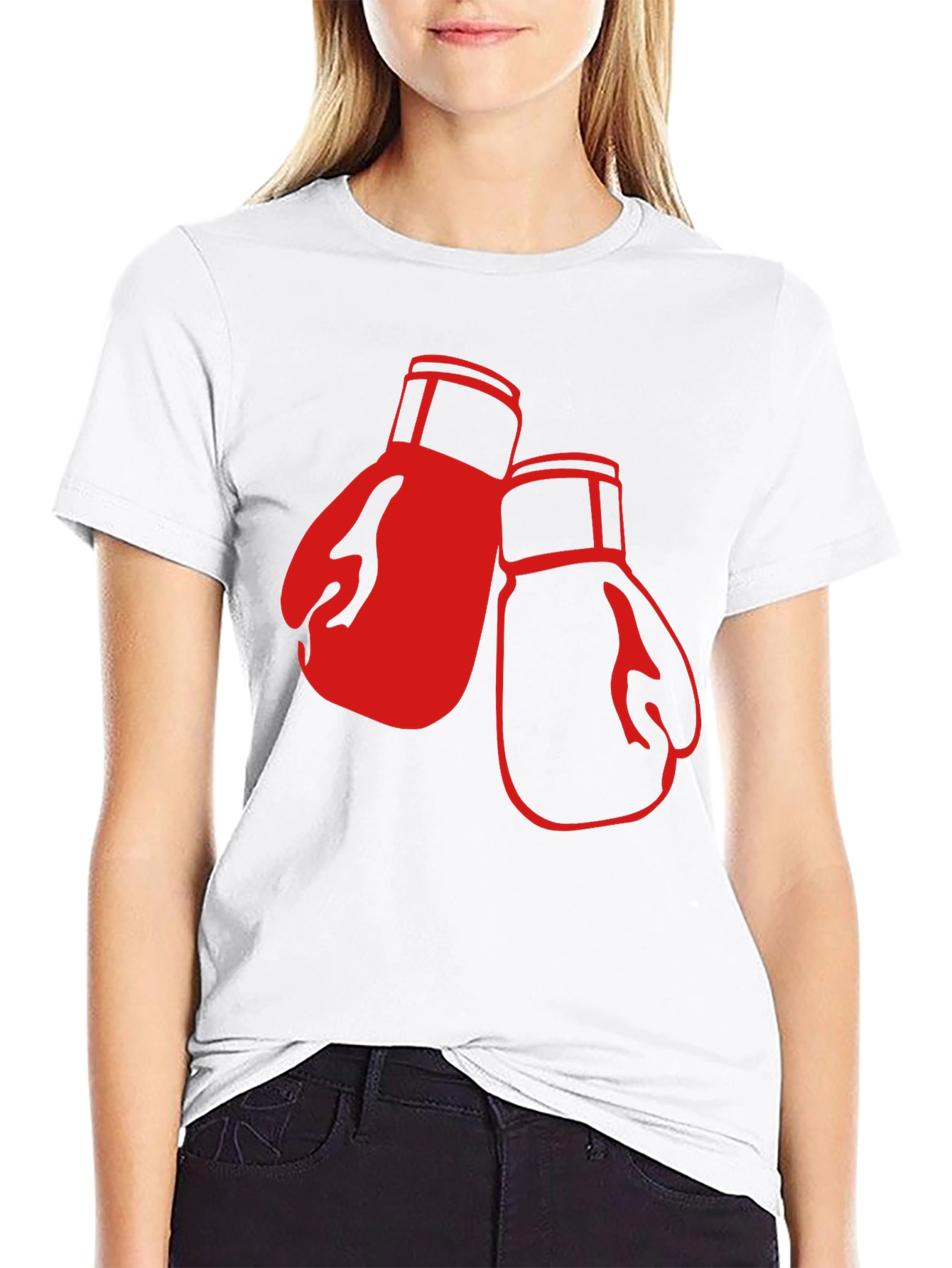 Boxing Gloves Graphic T-Shirt - Black