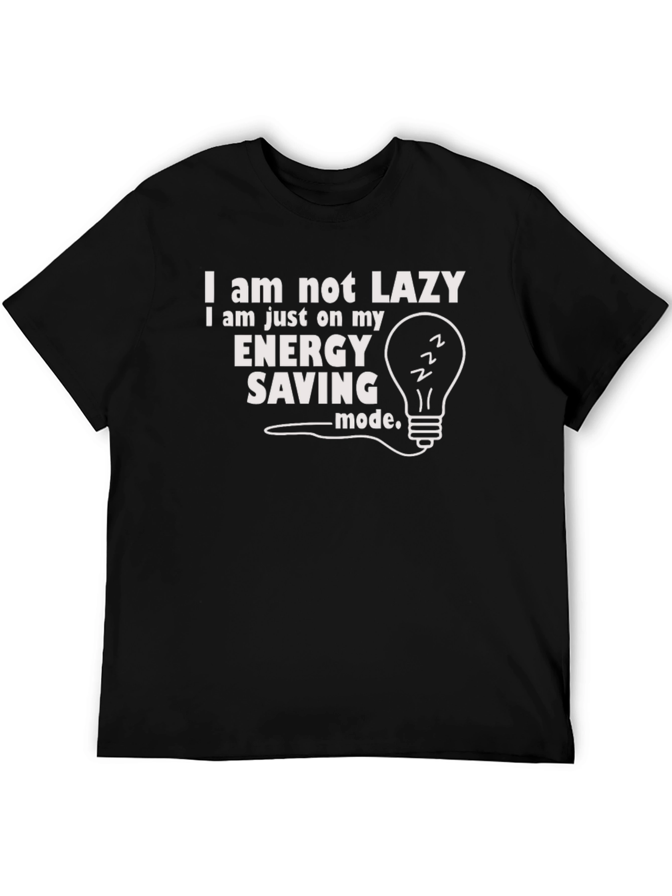 Funny Lazy Energy Saving Mode Graphic T-Shirt