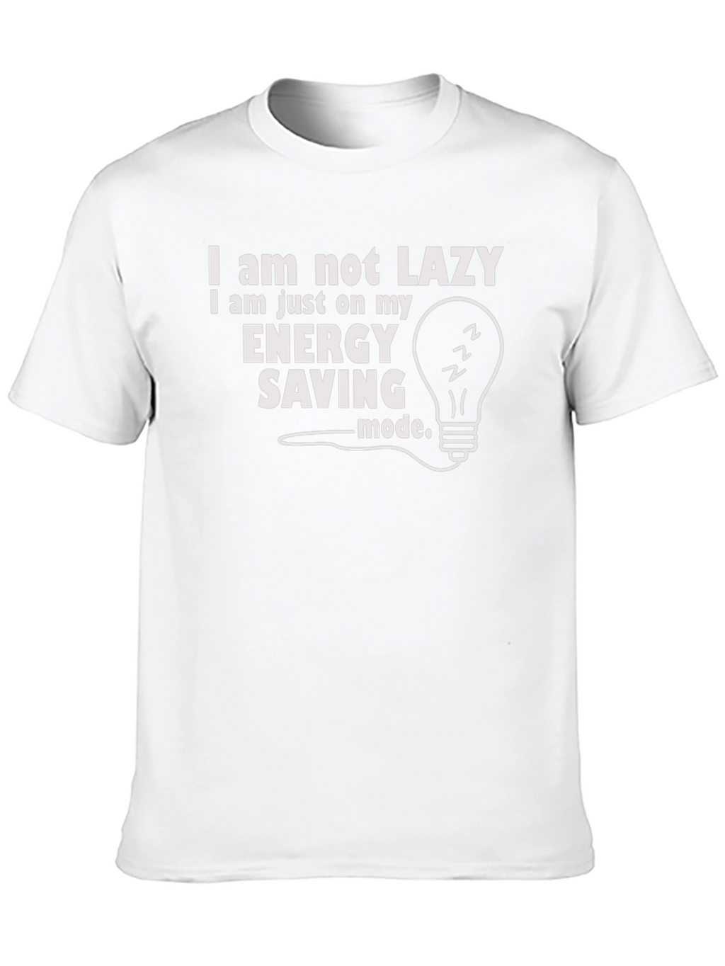 Funny Lazy Energy Saving Mode Graphic T-Shirt