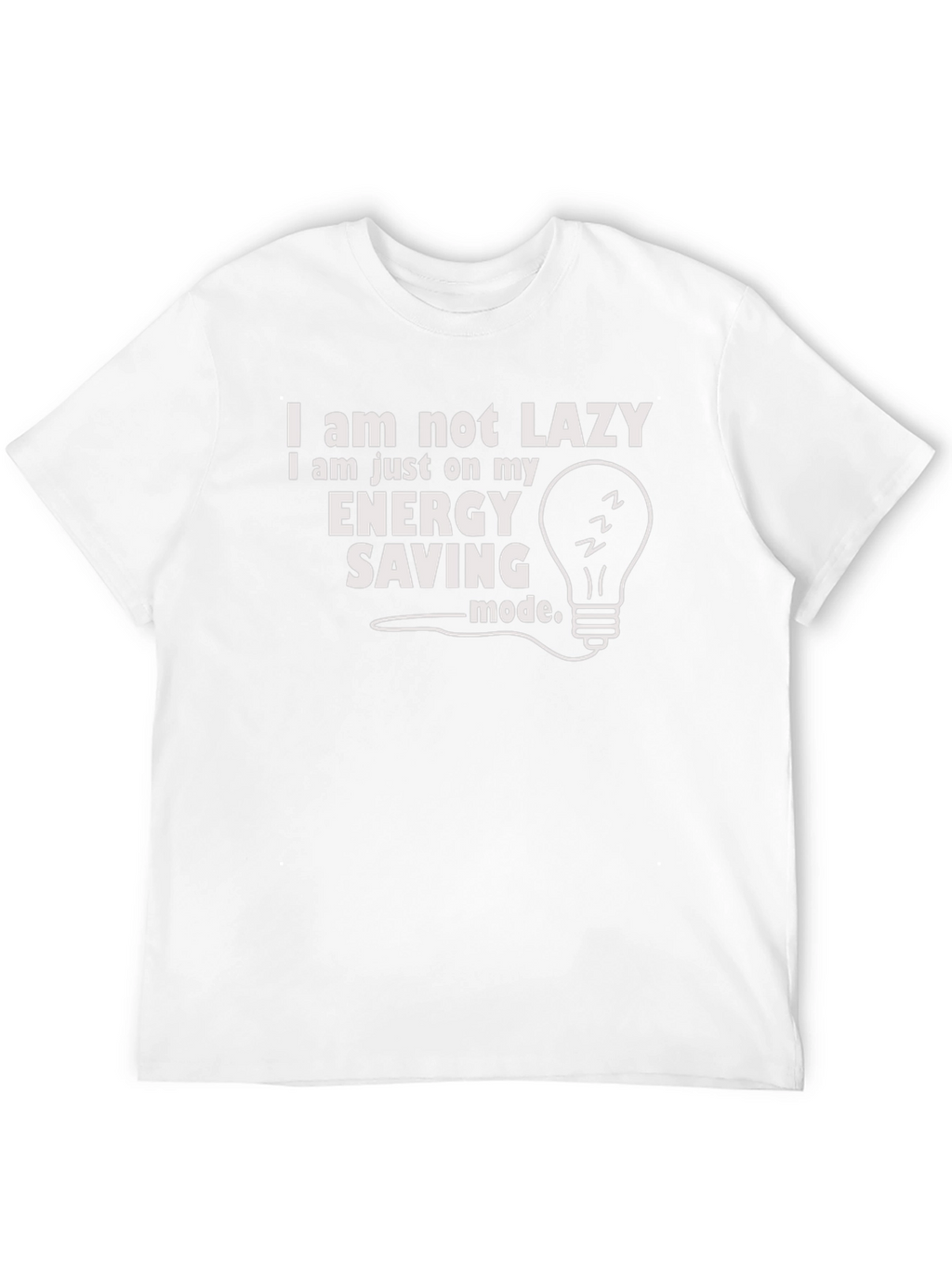 Funny Lazy Energy Saving Mode Graphic T-Shirt