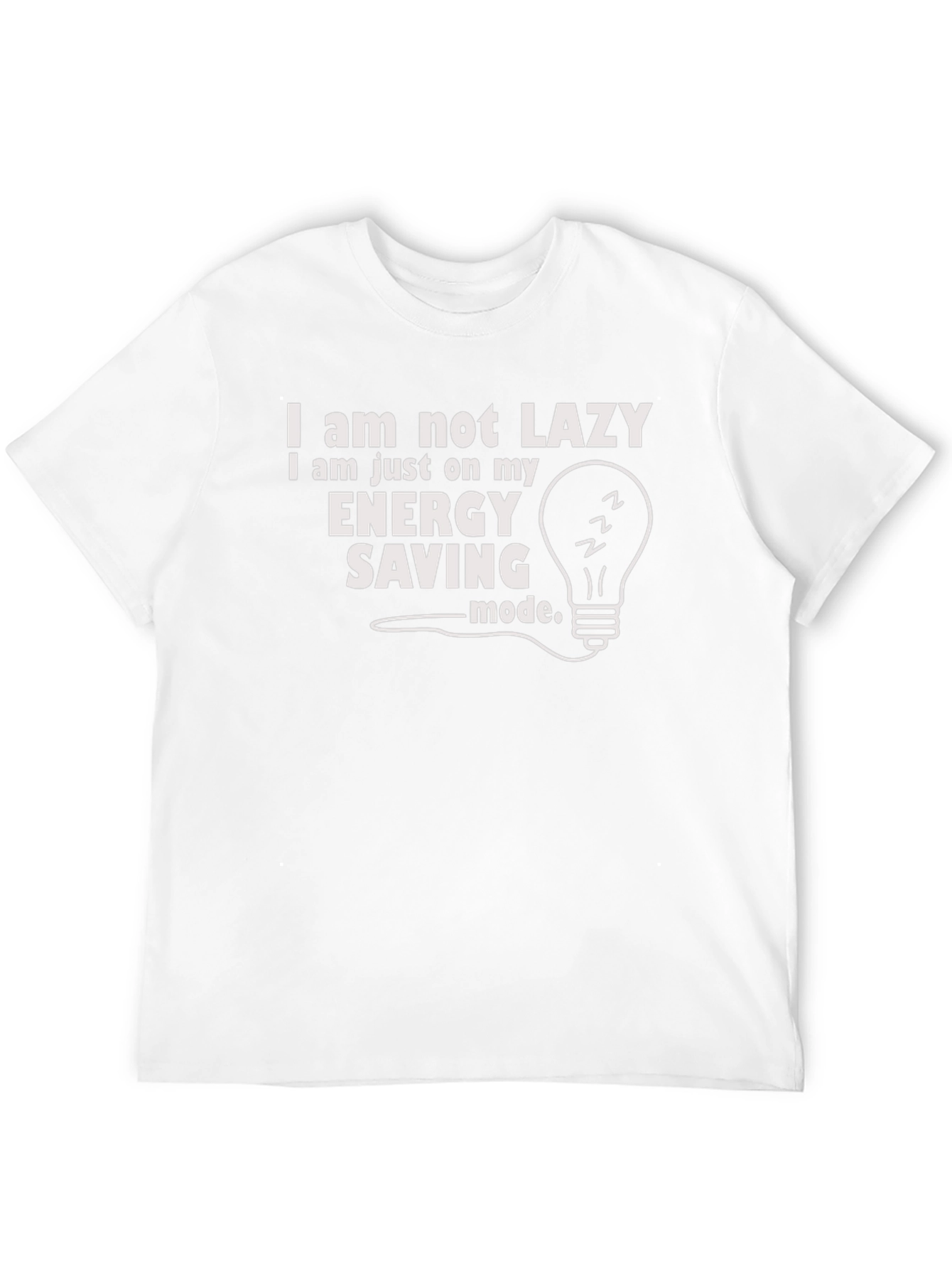 Funny Lazy Energy Saving Mode Graphic T-Shirt